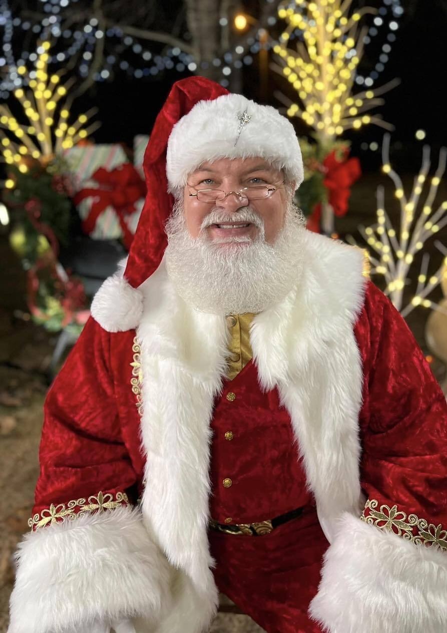 Professional Santa Claus Austin TX holiday portrait for events