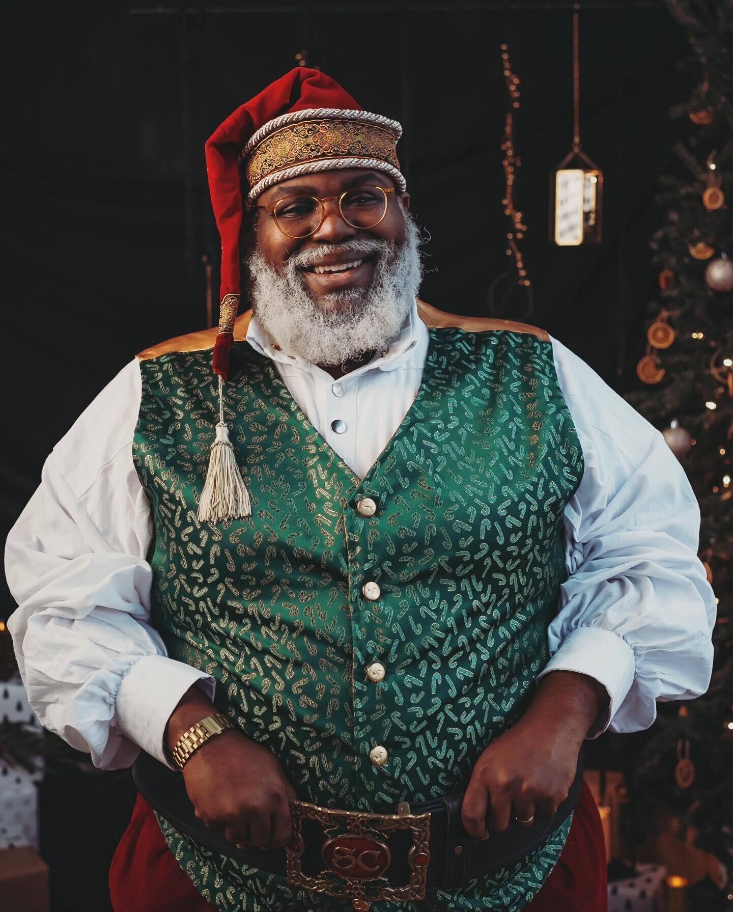 Santa Claus in San Antonio at a professional holiday event with guests